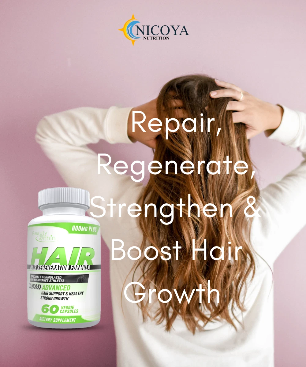 Bottle of Biotin Hair Growth & Repair Supplement – Hair Regeneration 800MG to support health and wellness