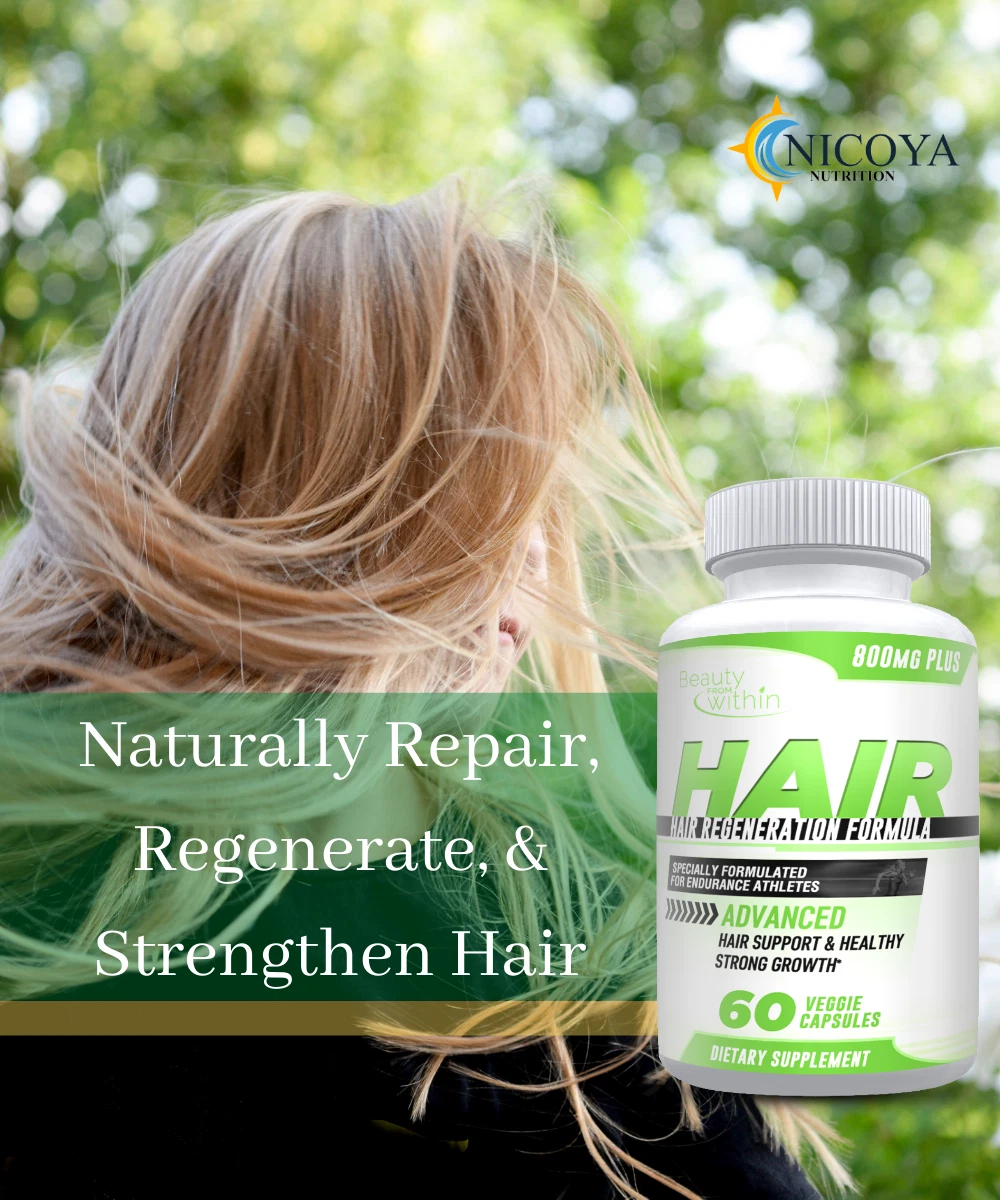 Bottle of Biotin Hair Growth & Repair Supplement – Hair Regeneration 800MG to support health and wellness