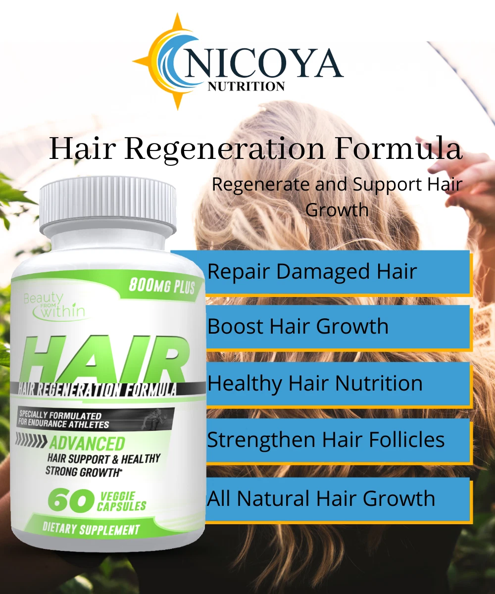 Bottle of Biotin Hair Growth & Repair Supplement – Hair Regeneration 800MG to support health and wellness