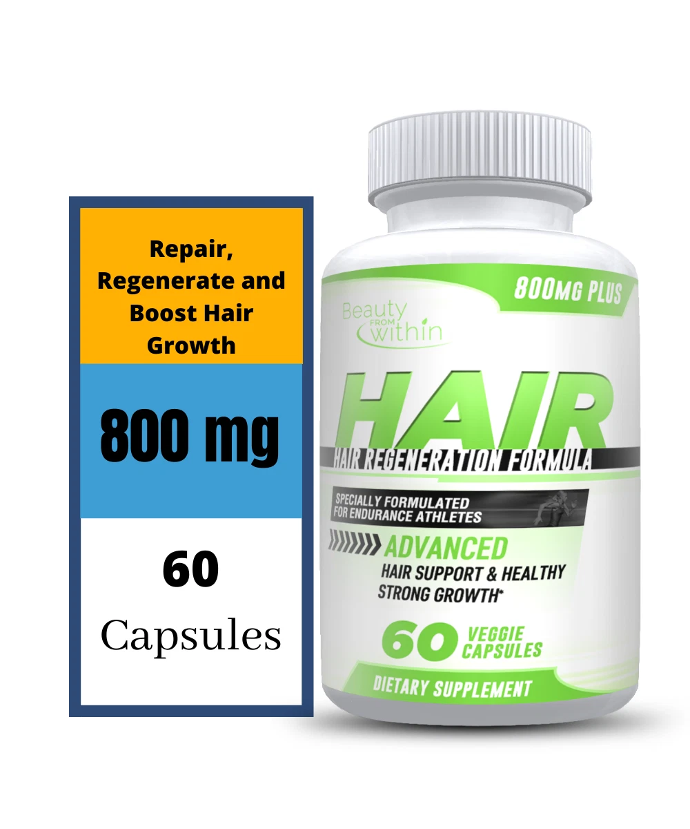 Bottle of Biotin Hair Growth & Repair Supplement – Hair Regeneration 800MG to support health and wellness