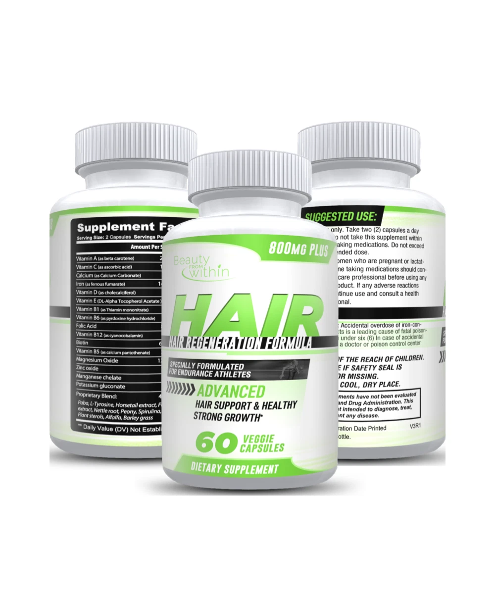 Bottle of Biotin Hair Growth & Repair Supplement – Hair Regeneration 800MG to support health and wellness