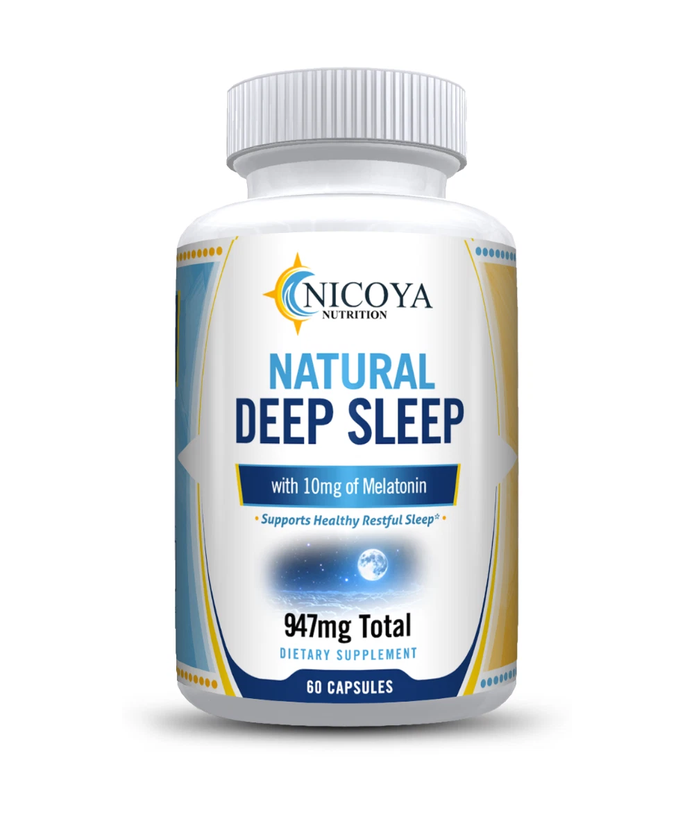 Bottle of Melatonin Sleep Supplement for Deep Sleep & Relaxation – 60ct to support health and wellness