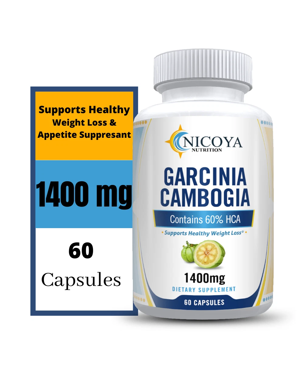 Bottle of Garcinia Cambogia Supplement for Weight Loss & Carb Control – 1400mg, 60CT to support health and wellness