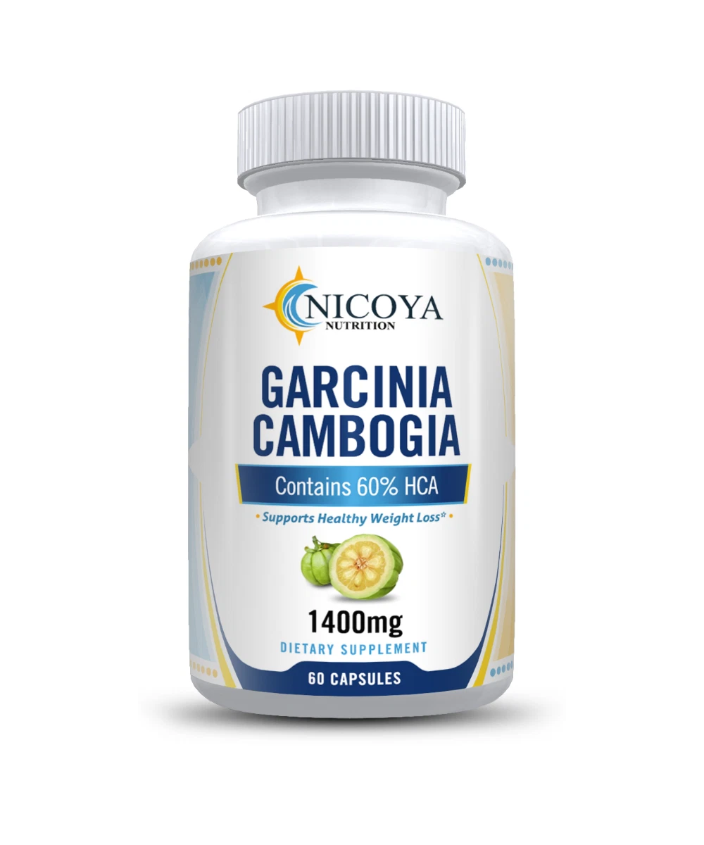 Bottle of Garcinia Cambogia Supplement for Weight Loss & Carb Control – 1400mg, 60CT to support health and wellness