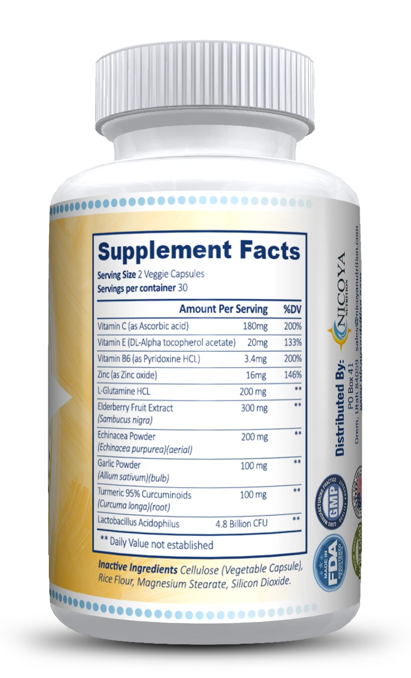Bottle of Elderberry Immune Support Supplement – 12 in 1, 1000MG+ to support health and wellness