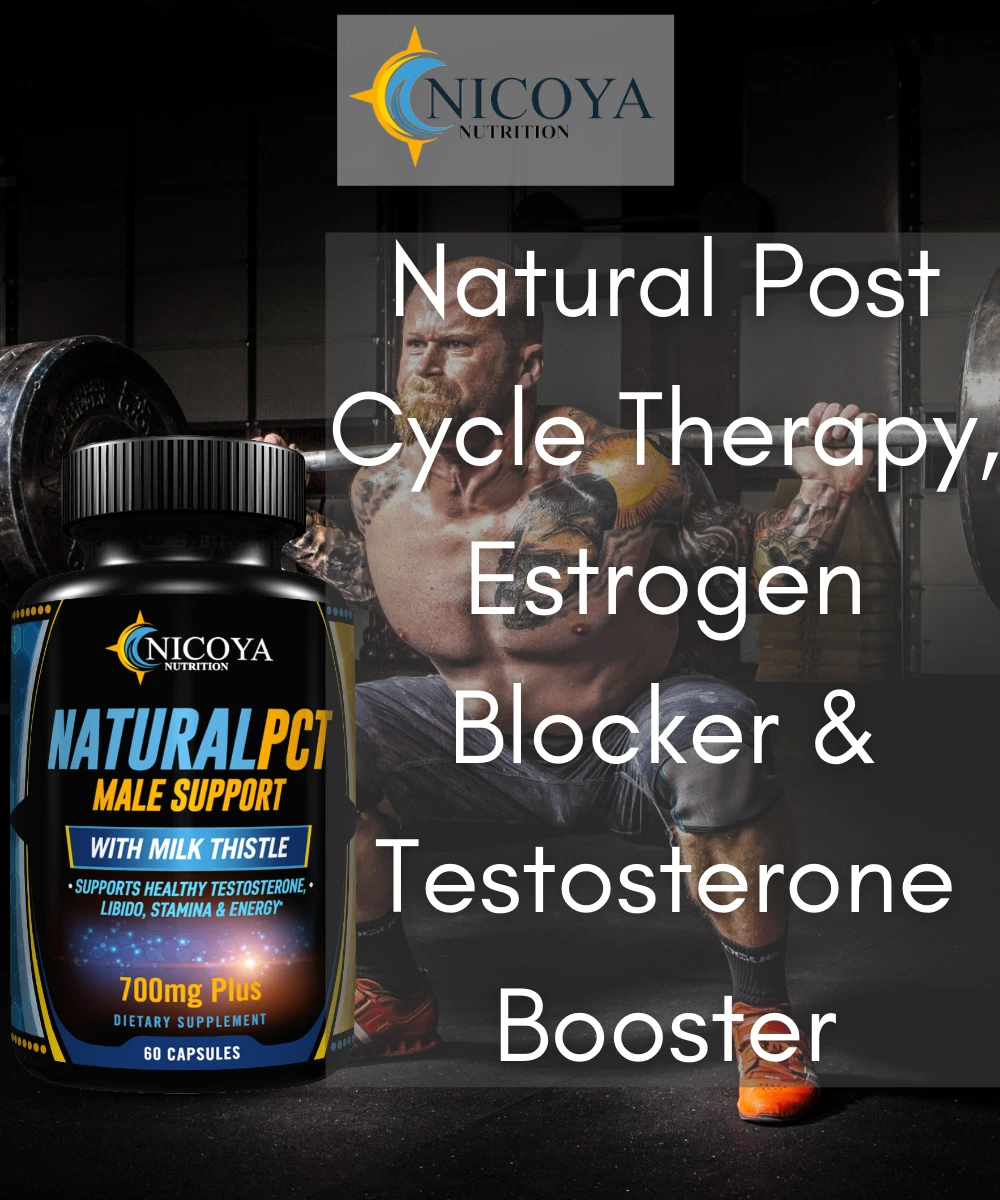 Bottle of PCT Supplement for Hormone & Male Support – 700 MG+ to support health and wellness