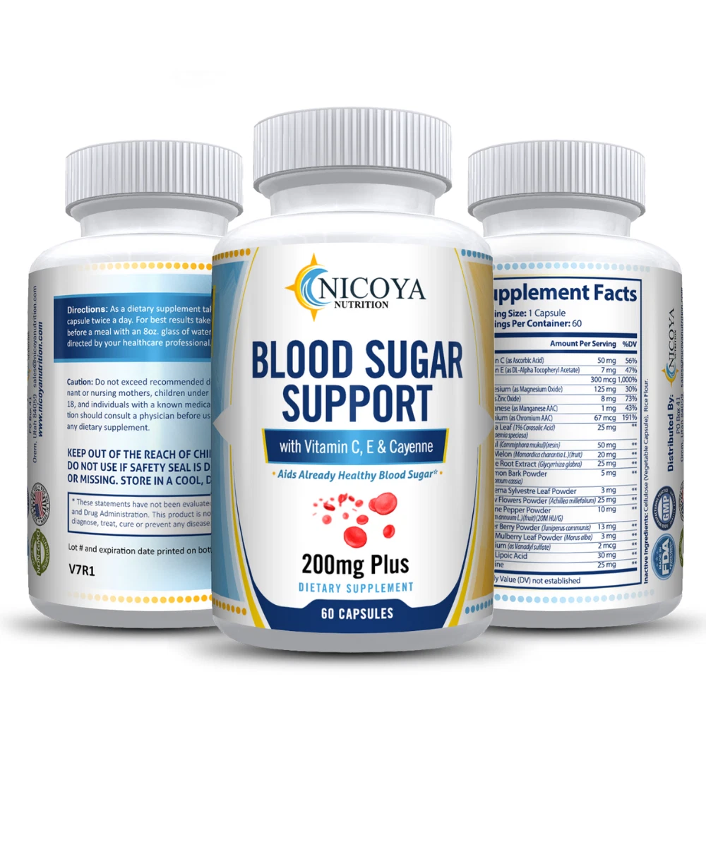 Bottle of Alpha Lipoic Acid Blood Sugar Support Supplement – 200MG+ to support health and wellness