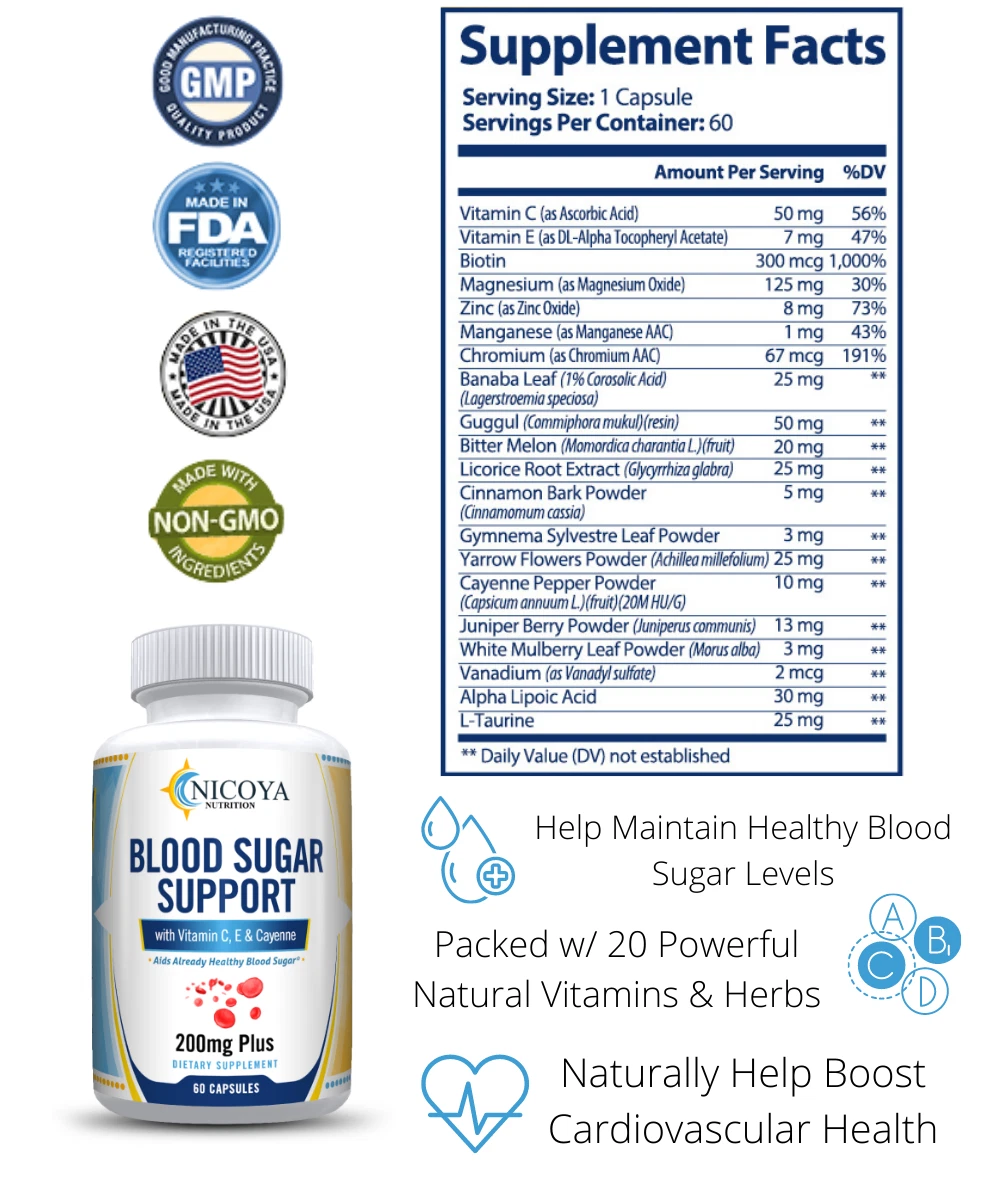 Bottle of Alpha Lipoic Acid Blood Sugar Support Supplement – 200MG+ to support health and wellness