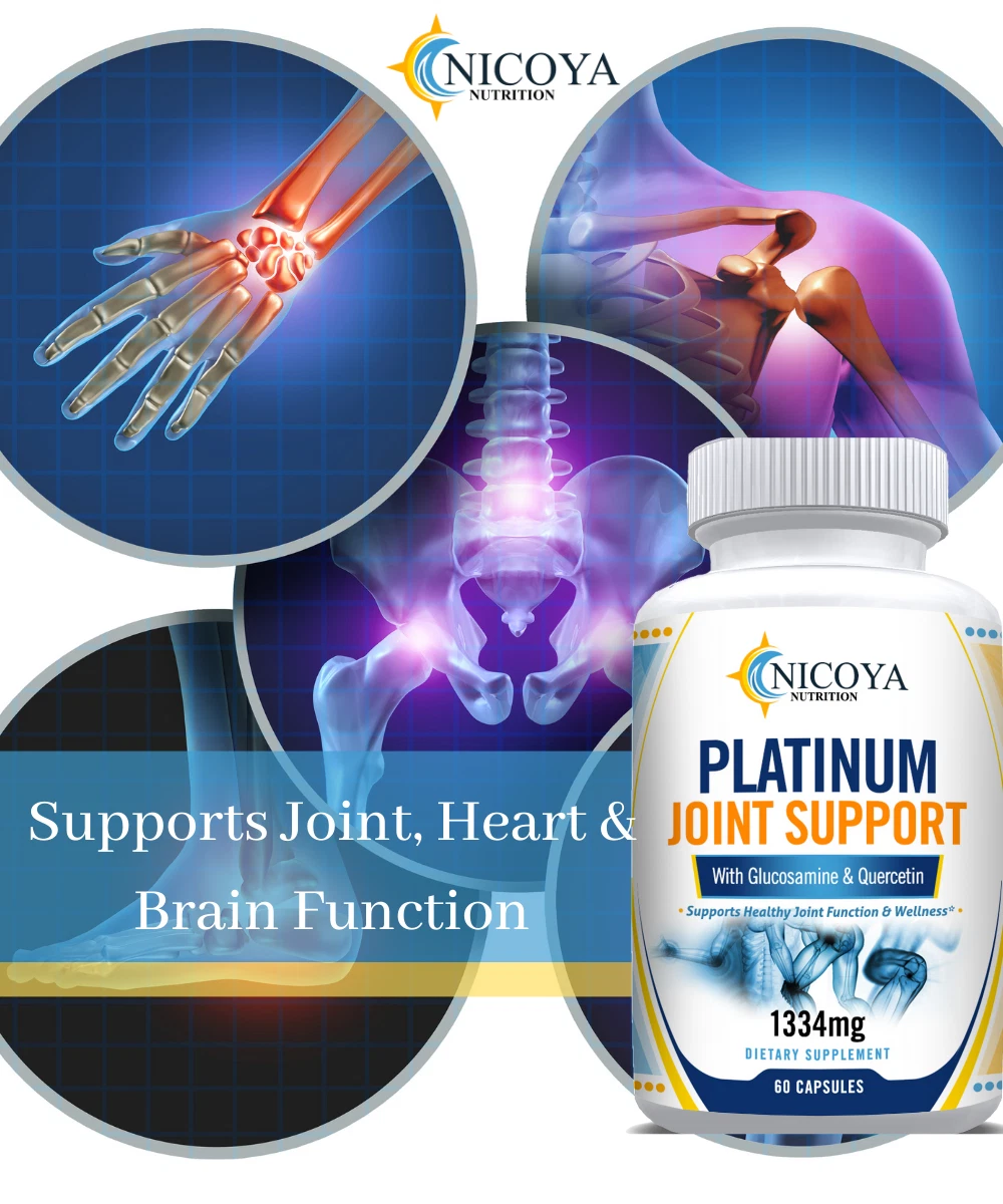 Bottle of Glucosamine Platinum Joint Support for Pain Relief & Mobility – 1334MG to support health and wellness