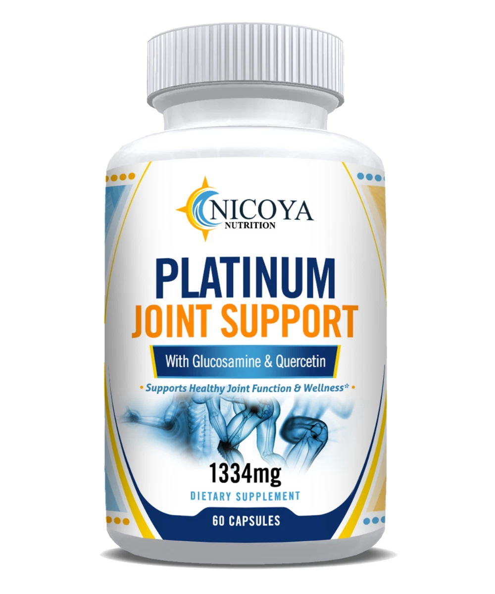 Bottle of Glucosamine Platinum Joint Support for Pain Relief & Mobility – 1334MG to support health and wellness