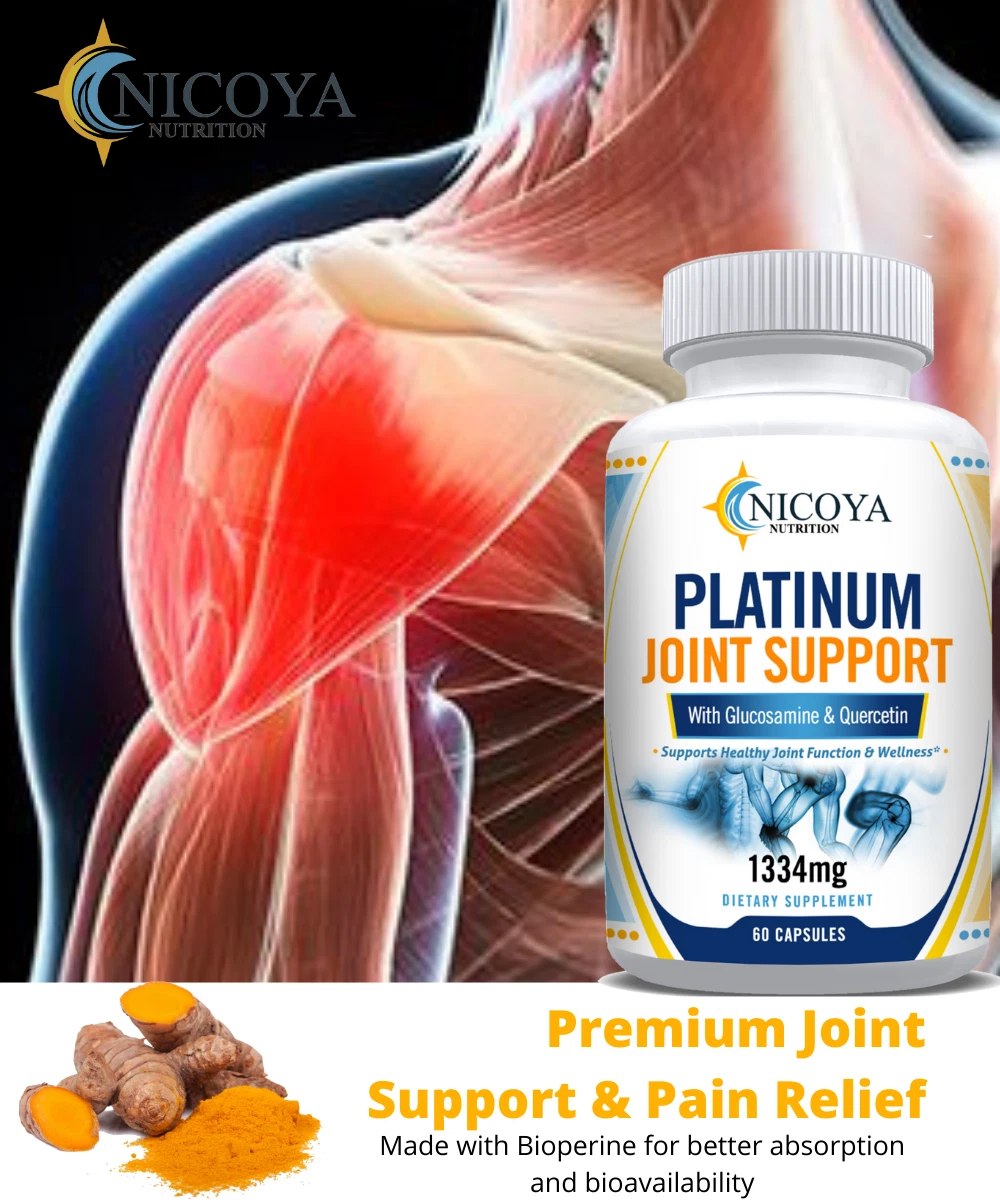 Bottle of Glucosamine Platinum Joint Support for Pain Relief & Mobility – 1334MG to support health and wellness