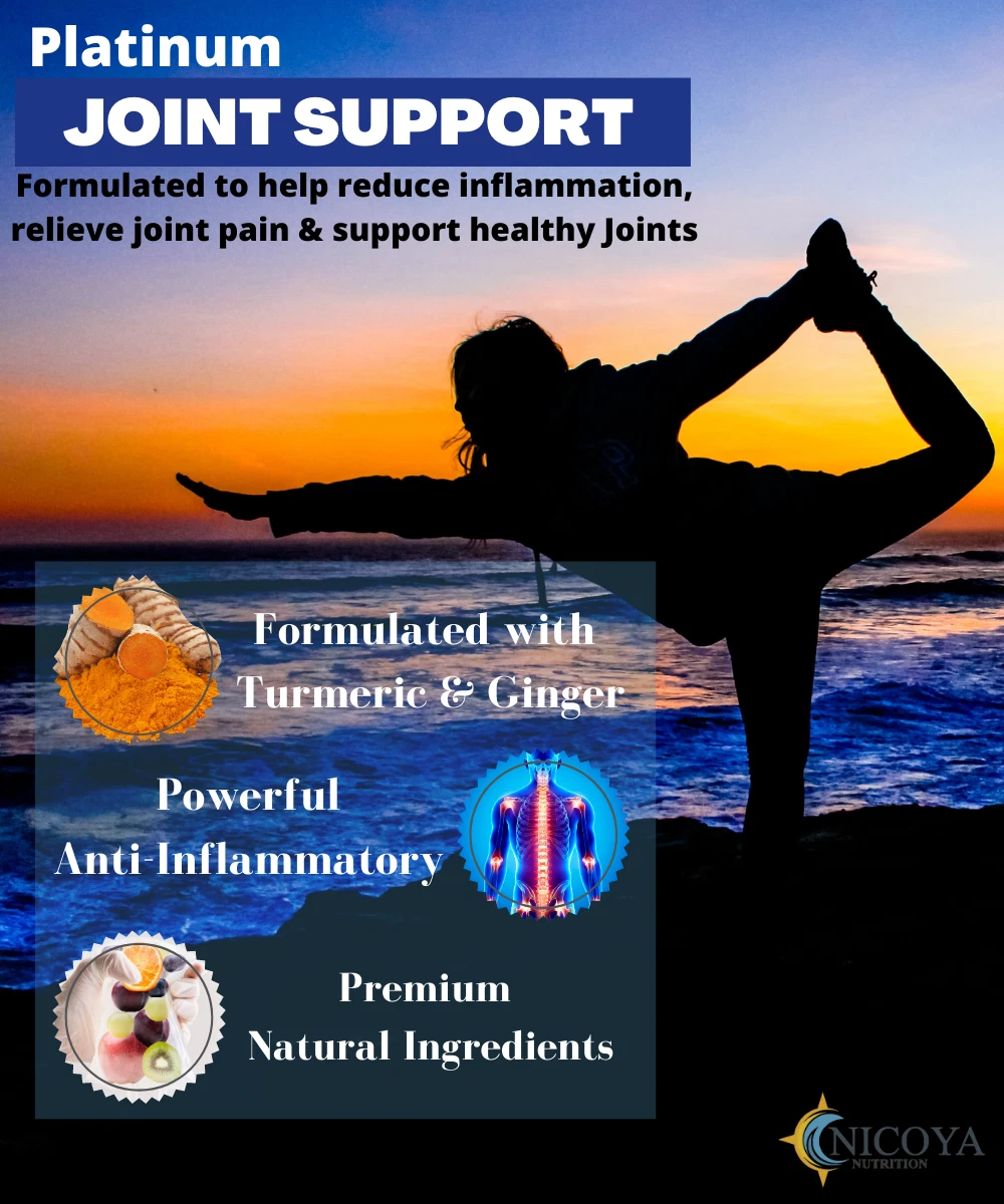 Bottle of Glucosamine Platinum Joint Support for Pain Relief & Mobility – 1334MG to support health and wellness