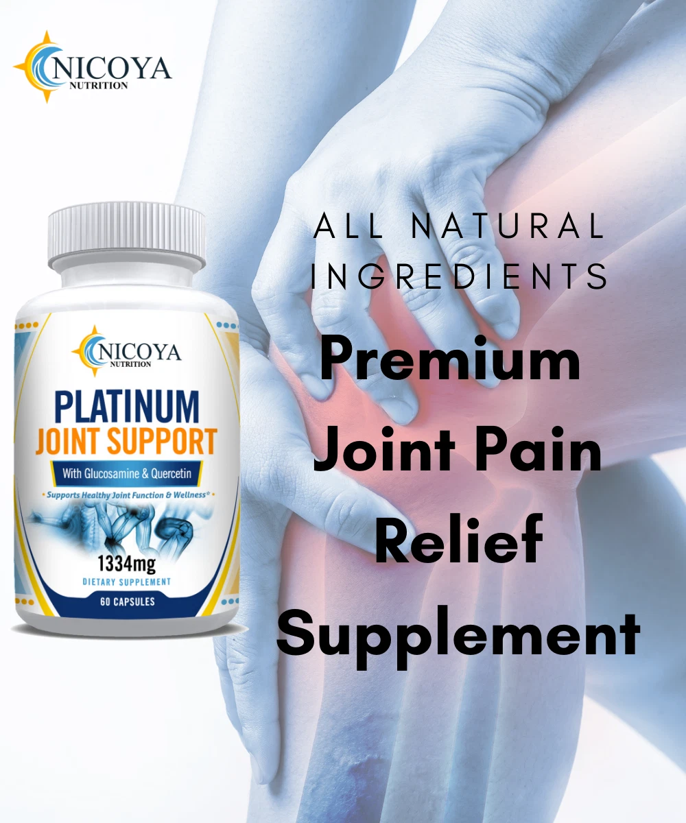 Bottle of Glucosamine Platinum Joint Support for Pain Relief & Mobility – 1334MG to support health and wellness