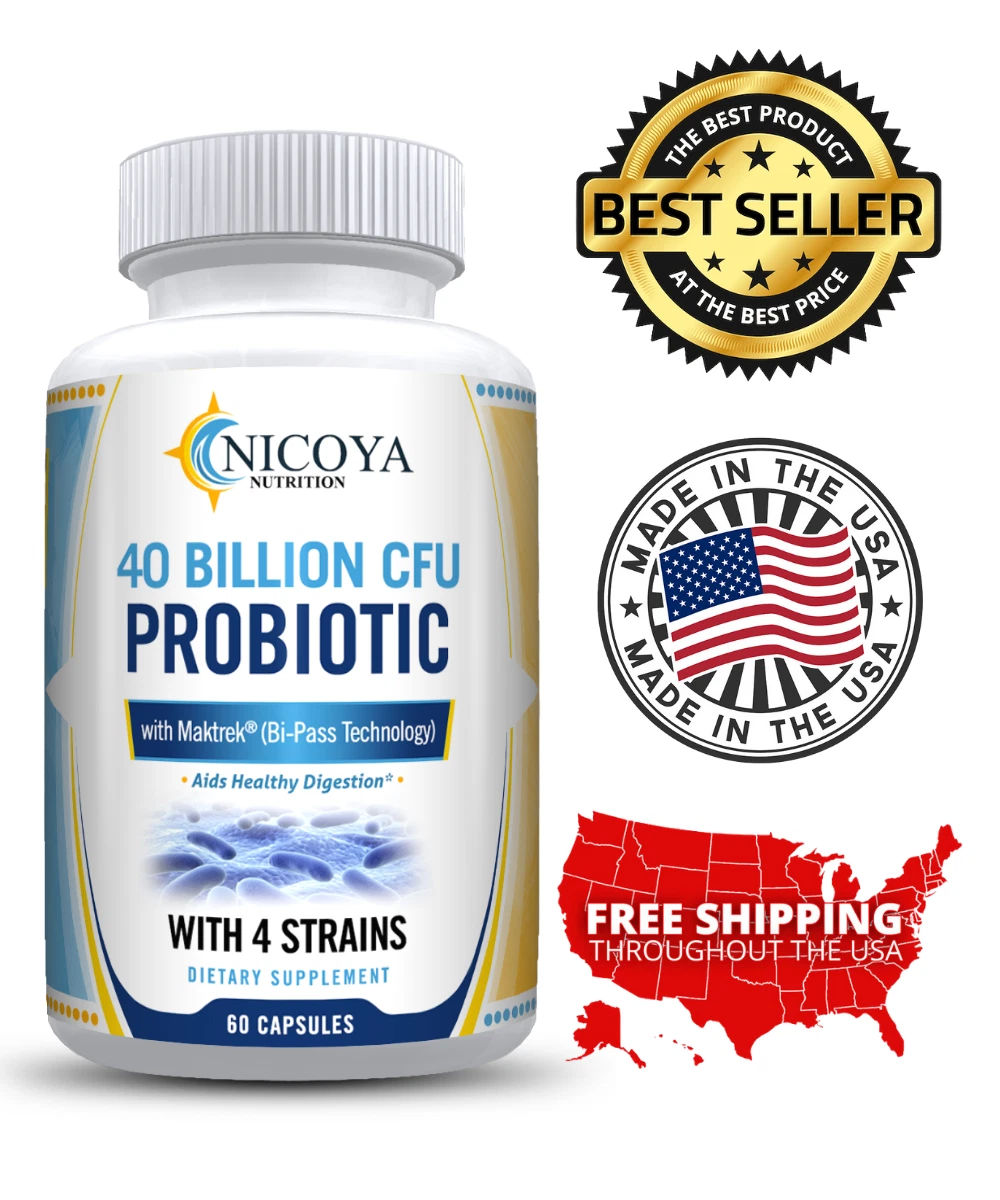 Bottle of Probiotic 40 Billion CFU Supplement for Digestive & Immune Support to support health and wellness