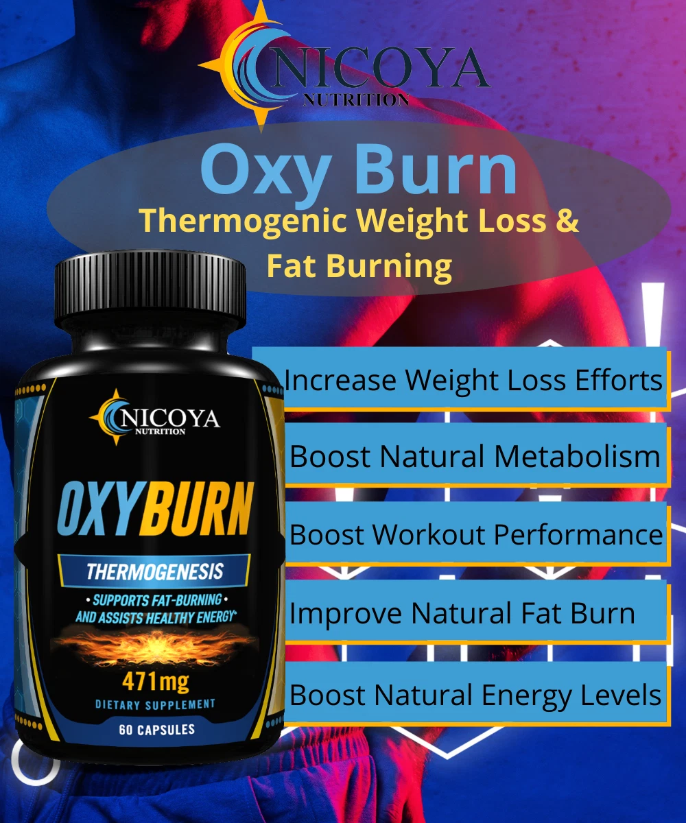 Bottle of Thermogenic OXY BURN Supplement for Weight Loss & Energy Support to support health and wellness