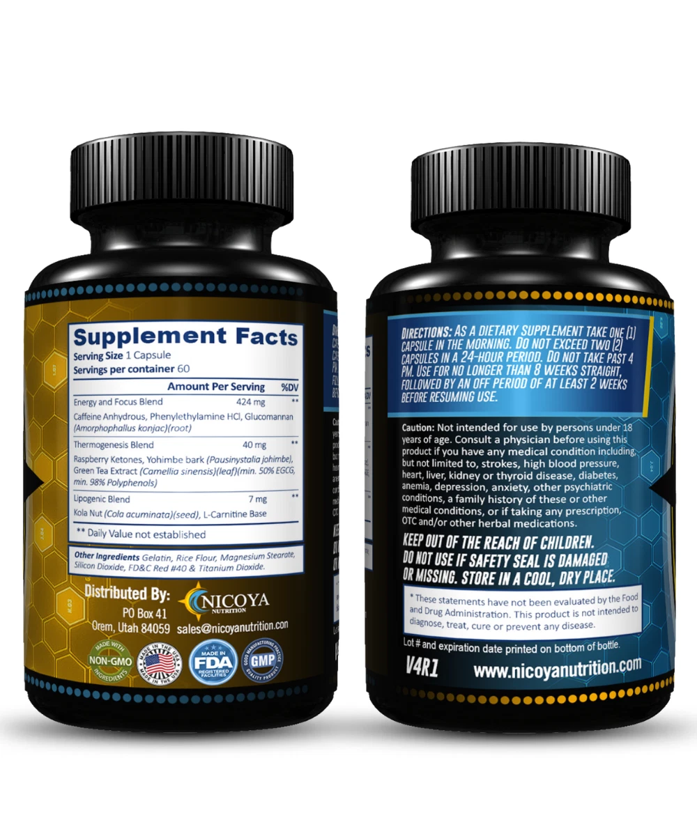 Bottle of Thermogenic OXY BURN Supplement for Weight Loss & Energy Support to support health and wellness