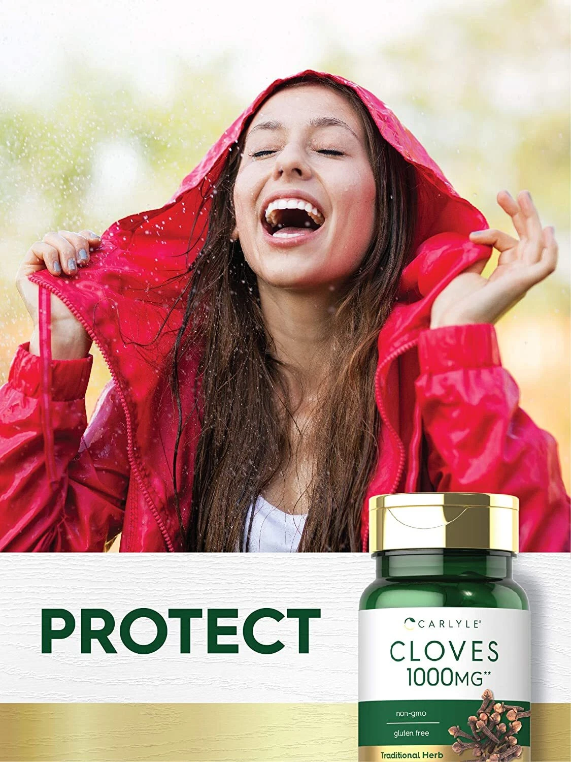 Bottle of Cloves Supplement Capsules 1000mg to support health and wellness
