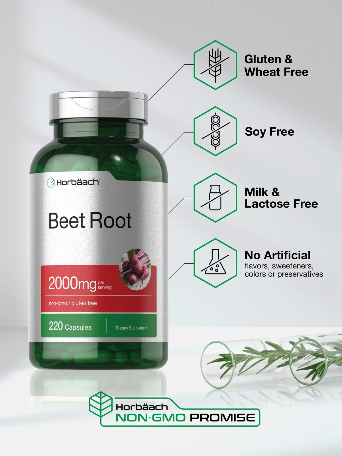 Bottle of Beet Root Powder Capsules 2000mg to support health and wellness