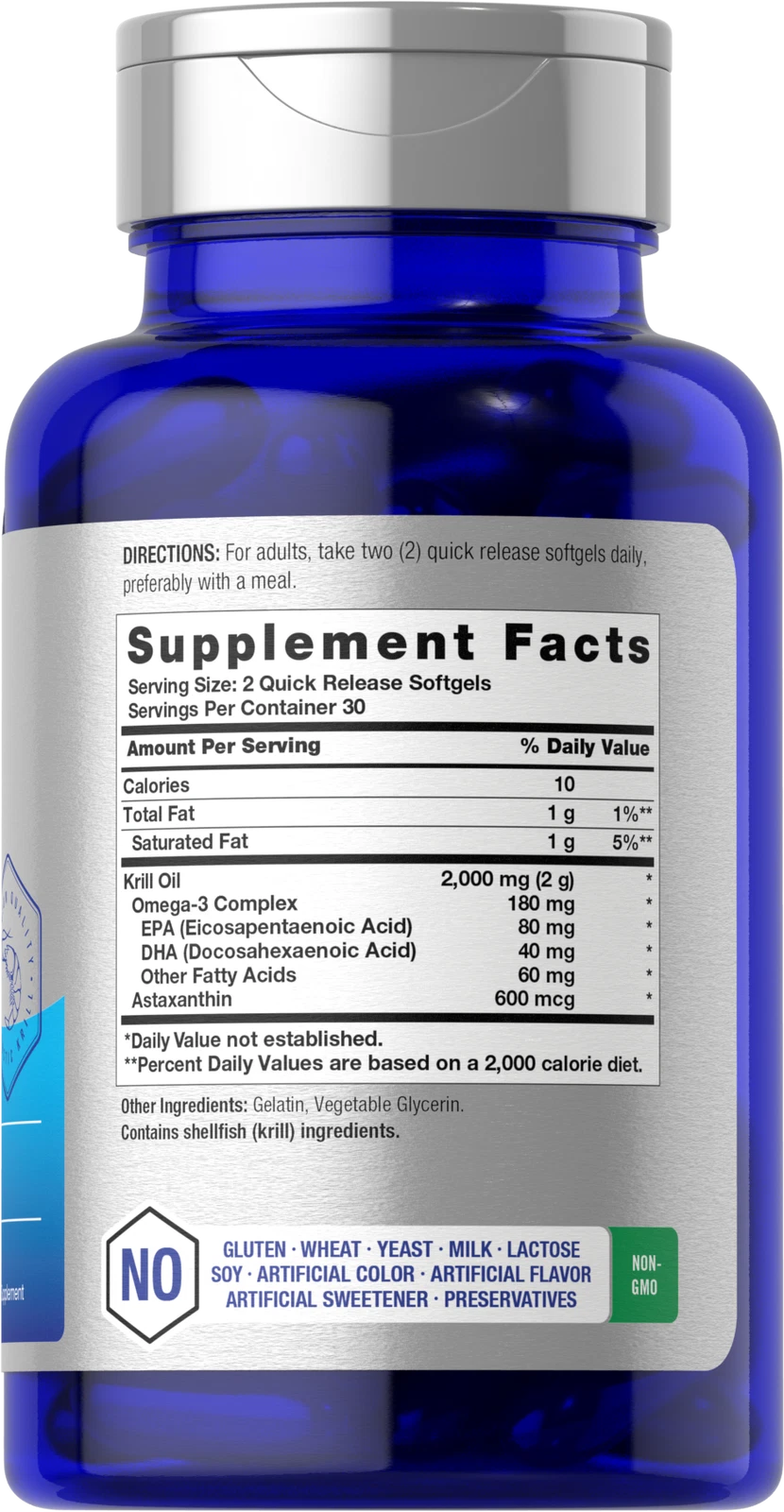 Bottle of Horbaach Krill Oil 2000mg to support health and wellness