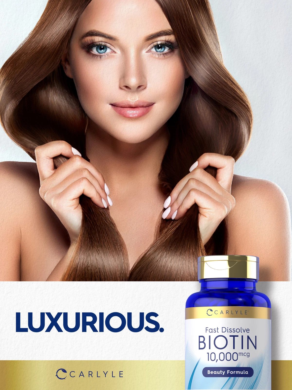 Bottle of Biotin 10000mcg Fast Dissolve Tablets to support health and wellness