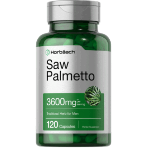 Bottle of Saw Palmetto Extract 3600mg to support health and wellness