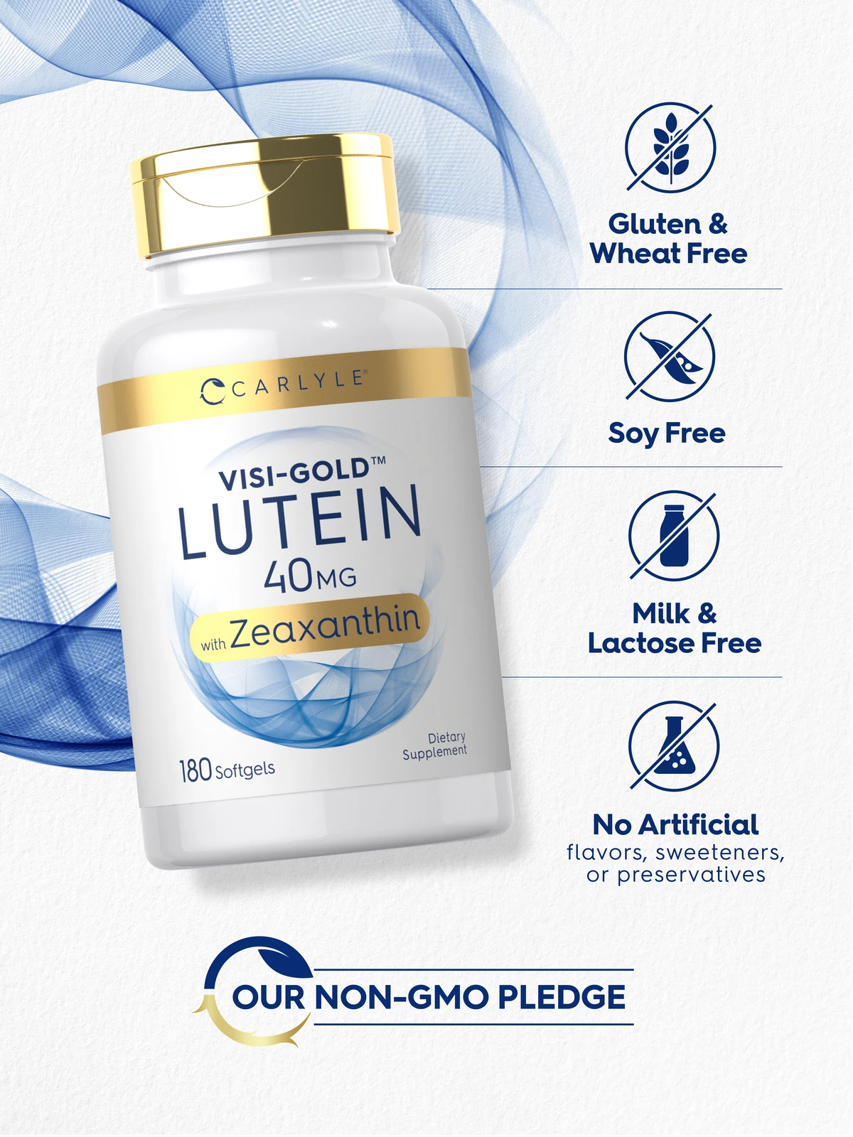 Bottle of Lutein & Zeaxanthin 40mg to support health and wellness