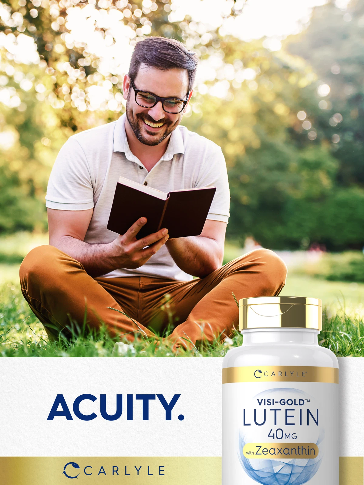 Bottle of Lutein & Zeaxanthin 40mg to support health and wellness