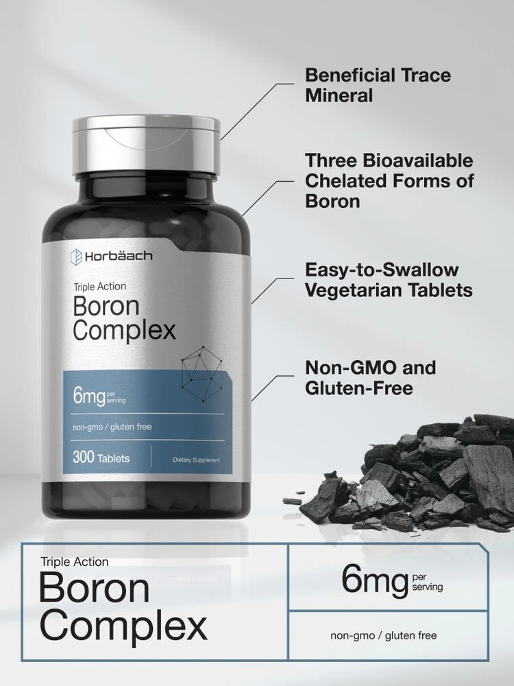Bottle of Triple Boron Complex 6mg to support health and wellness