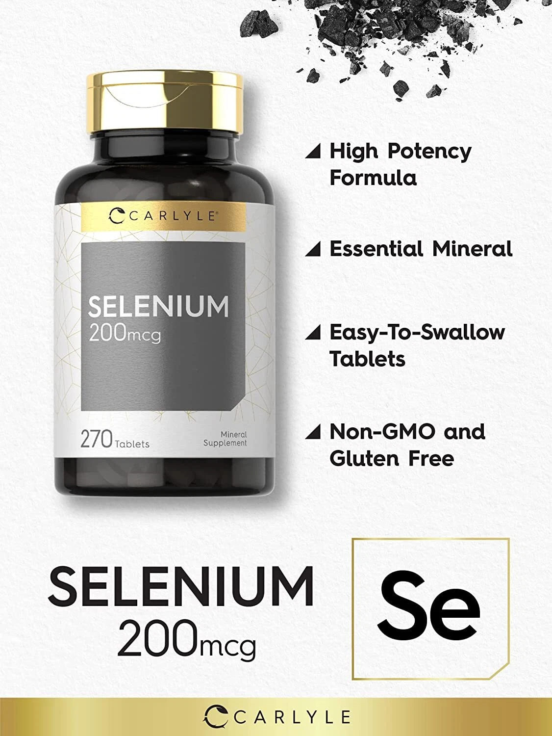 Bottle of Selenium 200mcg to support health and wellness