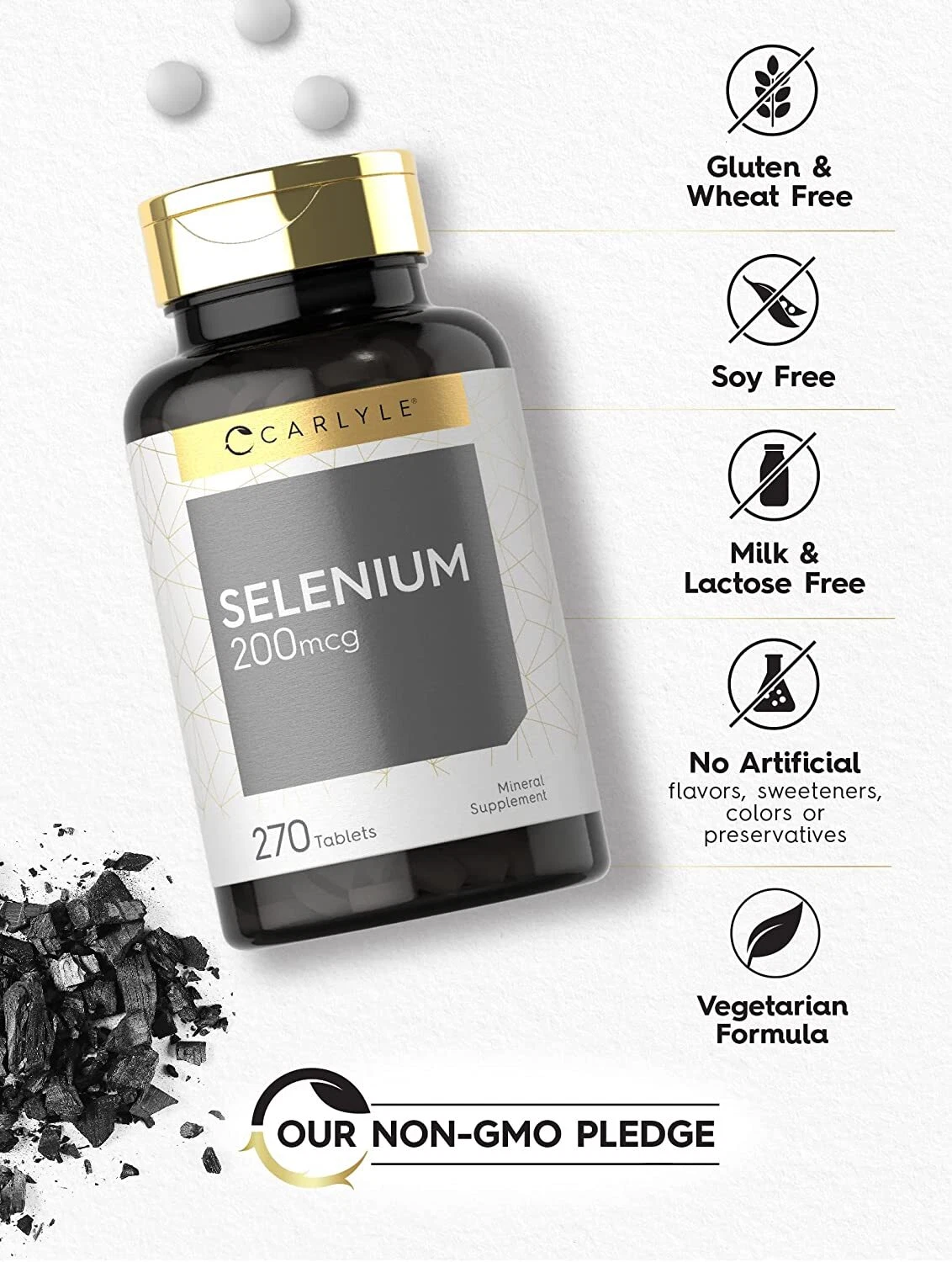 Bottle of Selenium 200mcg to support health and wellness