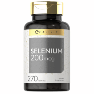 Bottle of Selenium 200mcg to support health and wellness