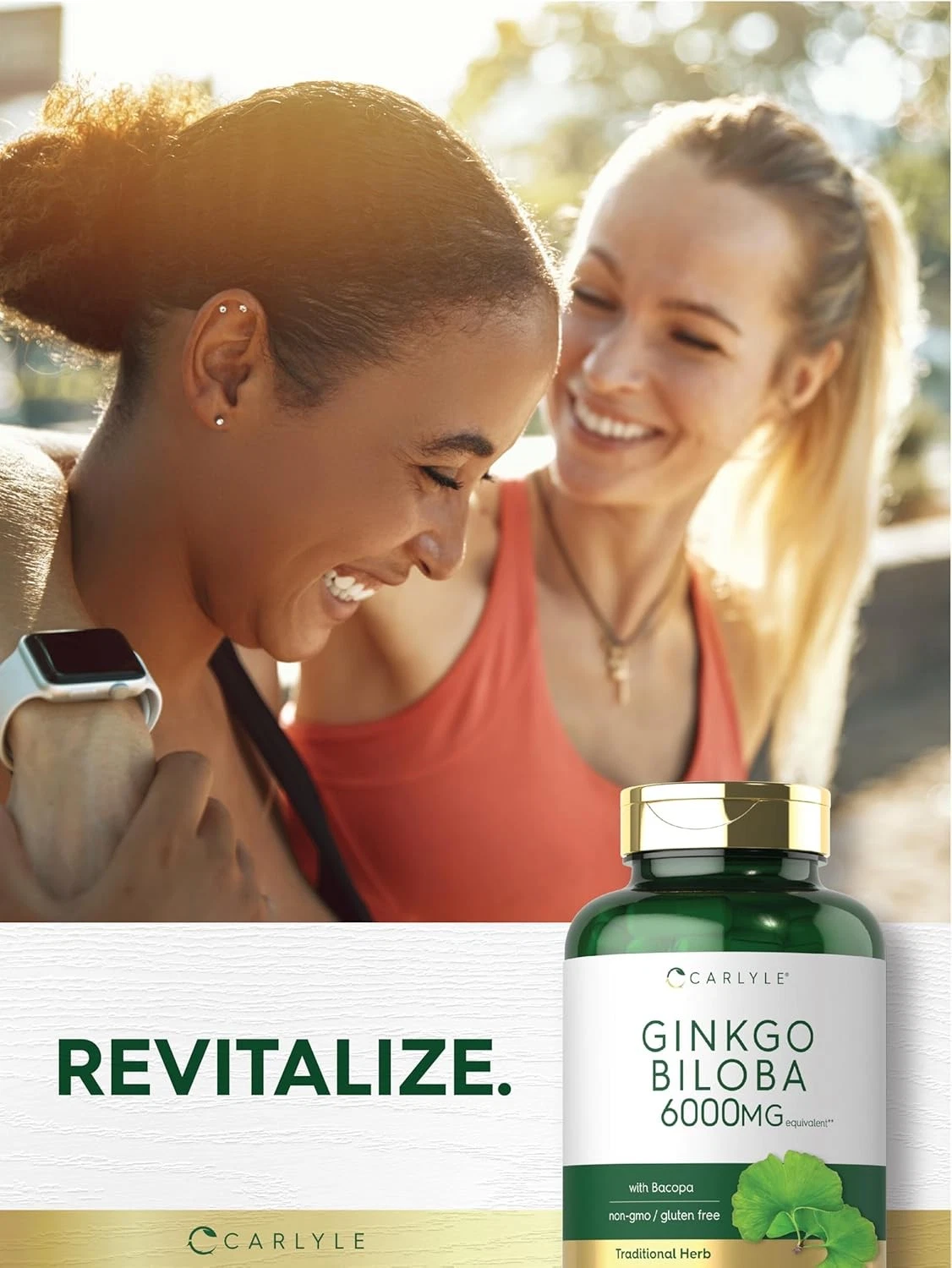 Bottle of Ginkgo Biloba 6000mg to support health and wellness