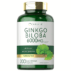 Bottle of Ginkgo Biloba 6000mg to support health and wellness