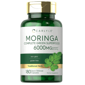 Bottle of Moringa Oleifera 6000mg to support health and wellness