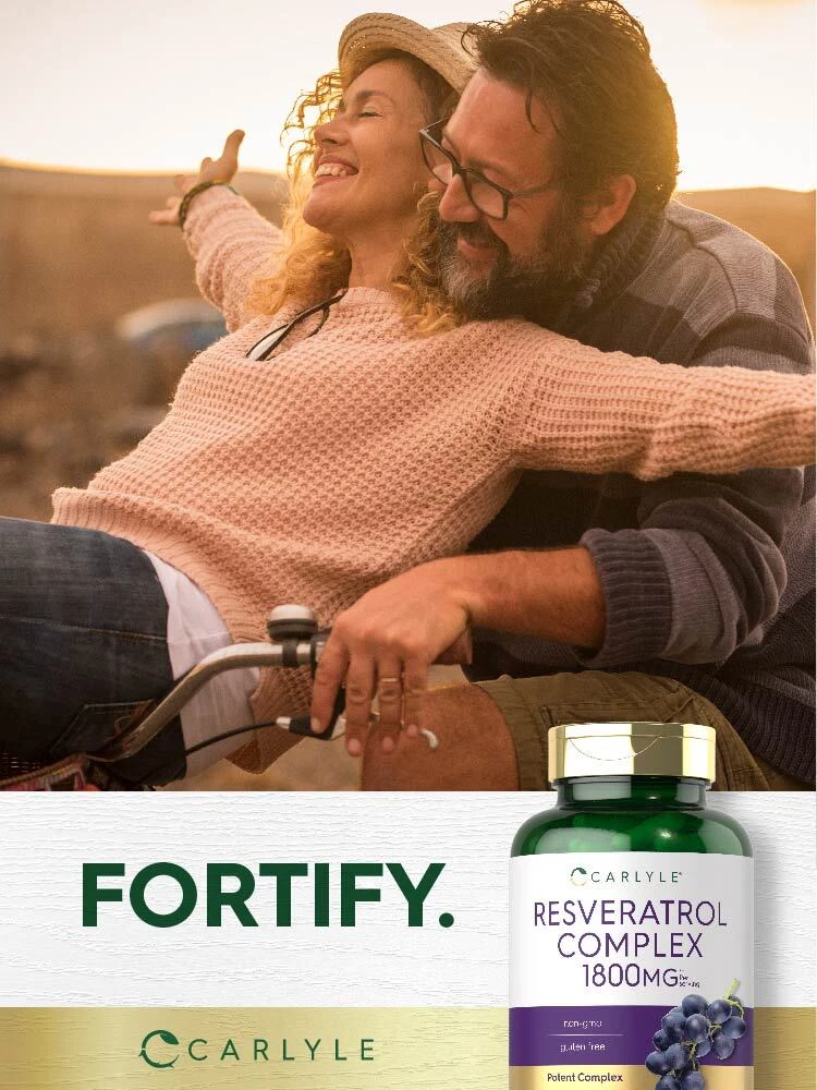 Bottle of Resveratrol 1800mg to support health and wellness