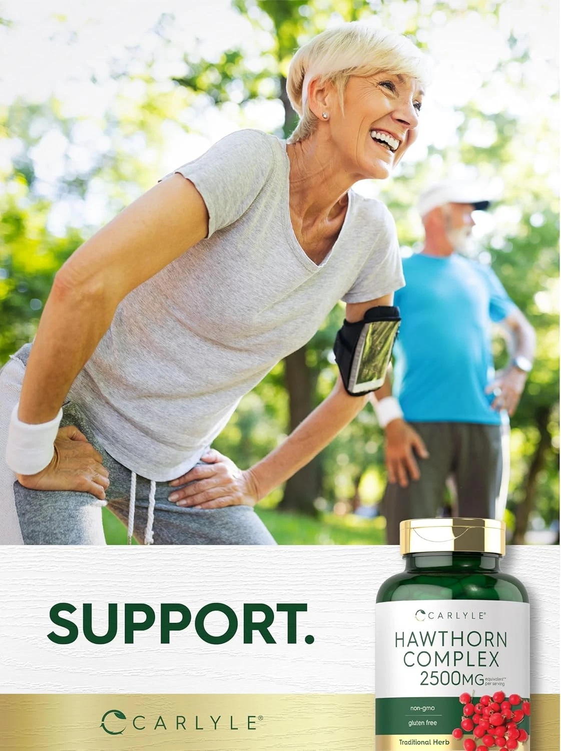 Bottle of Hawthorn Berry Complex 2500mg to support health and wellness