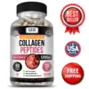 Bottle of Collagen Peptides 1200mg Pills with collagen, skin & anti-aging support to support health and wellness