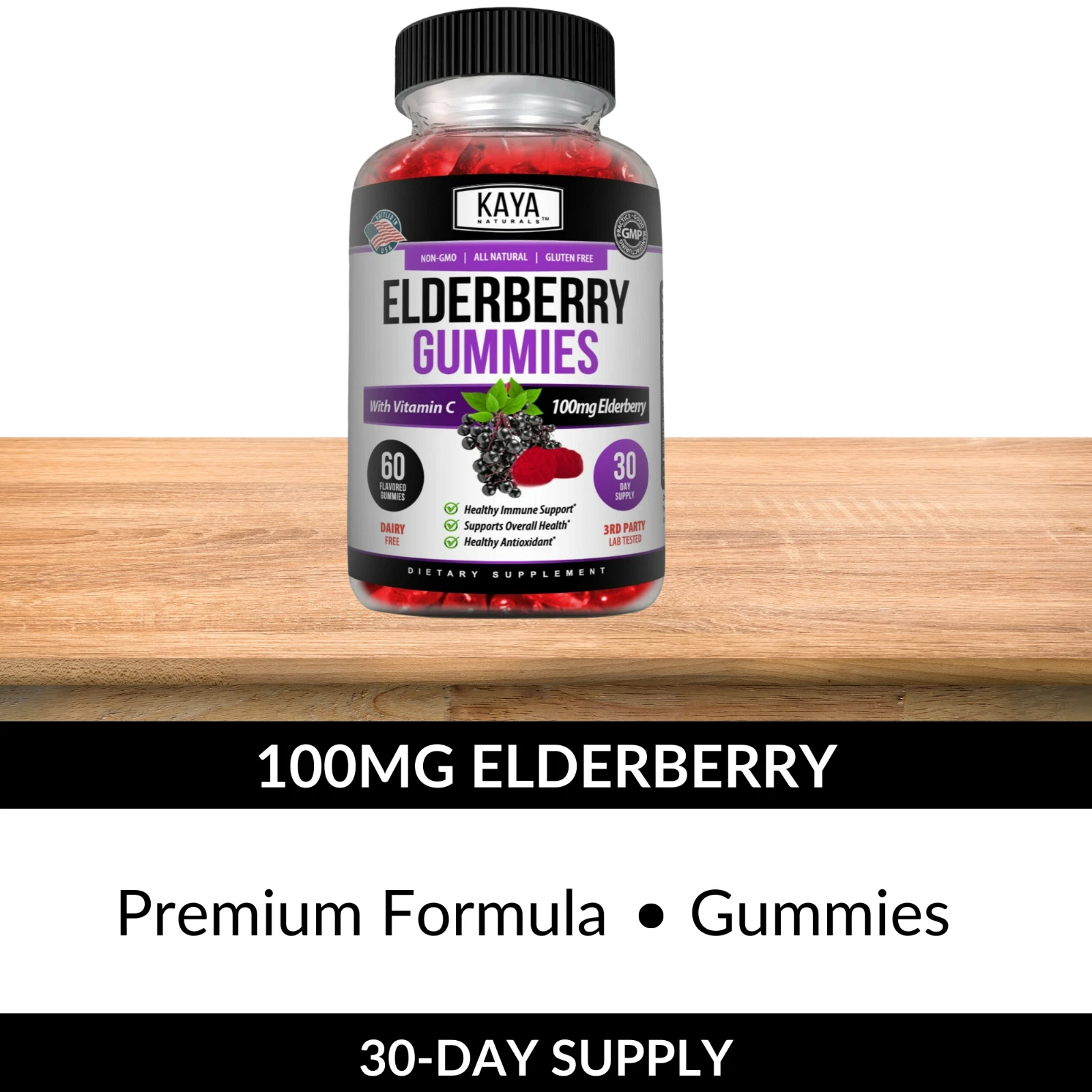 Bottle of Omega-3 Fish Oil Gummies with omega-3, heart & joint support to support health and wellness