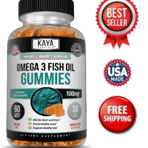 Bottle of Omega-3 Fish Oil Gummies with omega-3, heart & joint support to support health and wellness