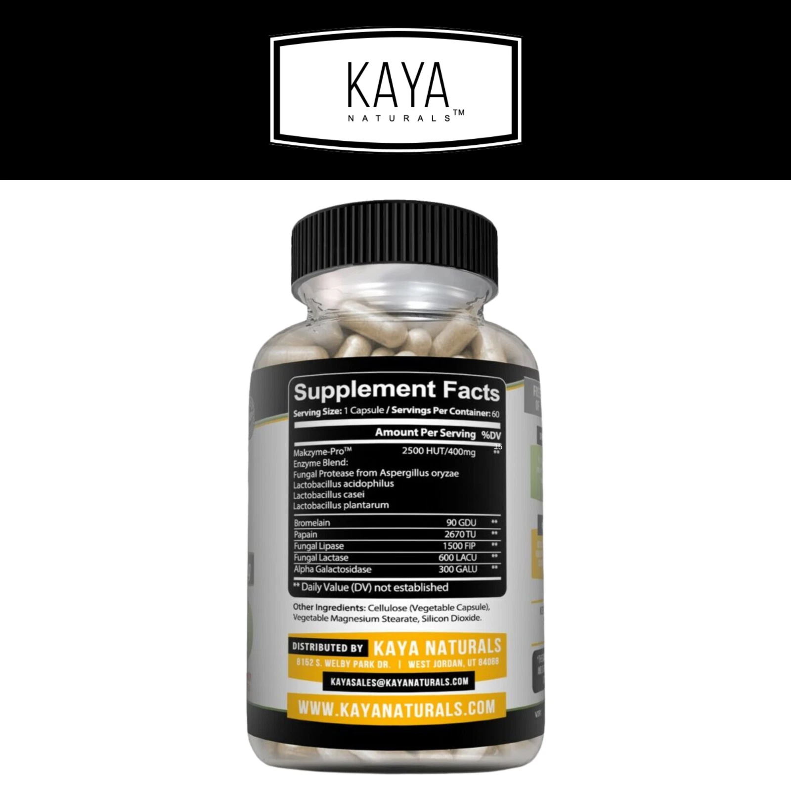 Bottle of Digestive Enzymes with Prebiotics & Probiotics with digestive enzymes, digestive health support to support health and wellness