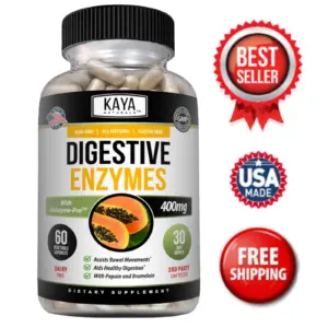 Bottle of Digestive Enzymes with Prebiotics & Probiotics with digestive enzymes, digestive health support to support health and wellness