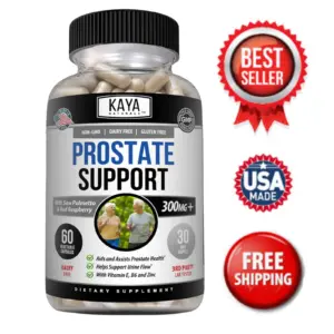 Bottle of Prostate Support Supplement with saw palmetto, prostate health support to support health and wellness