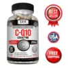 Bottle of CoQ10 200mg Supplement with coq10, heart health support to support health and wellness