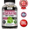 Bottle of Resveratrol Capsules with resveratrol, anti-aging & antioxidant support to support health and wellness