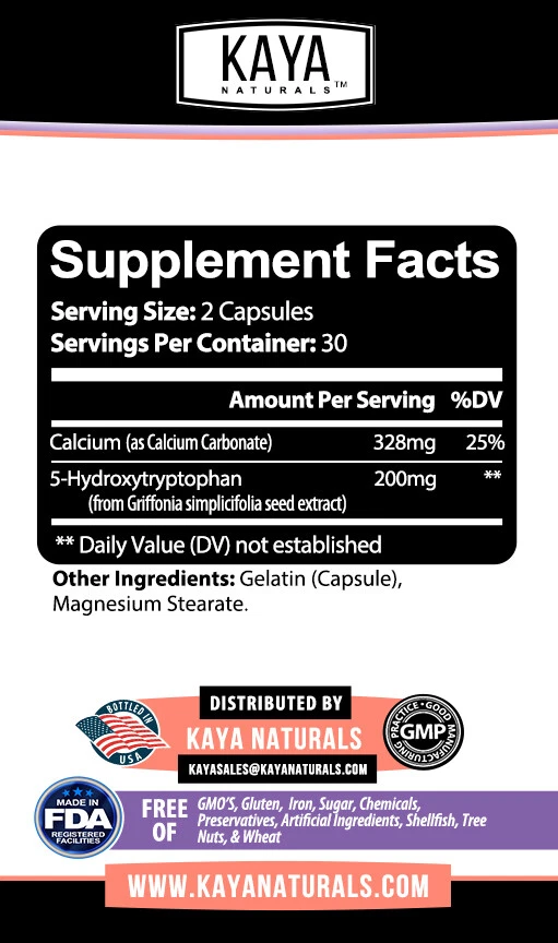 Bottle of 5-HTP 60ct with 5-htp, mood & sleep support to support health and wellness