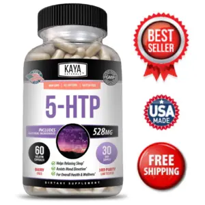 Bottle of 5-HTP 60ct with 5-htp, mood & sleep support to support health and wellness
