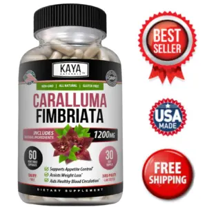 Bottle of Caralluma Fimbriata 1200mg 60ct with caralluma fimbriata, appetite & weight loss support to support health and wellness