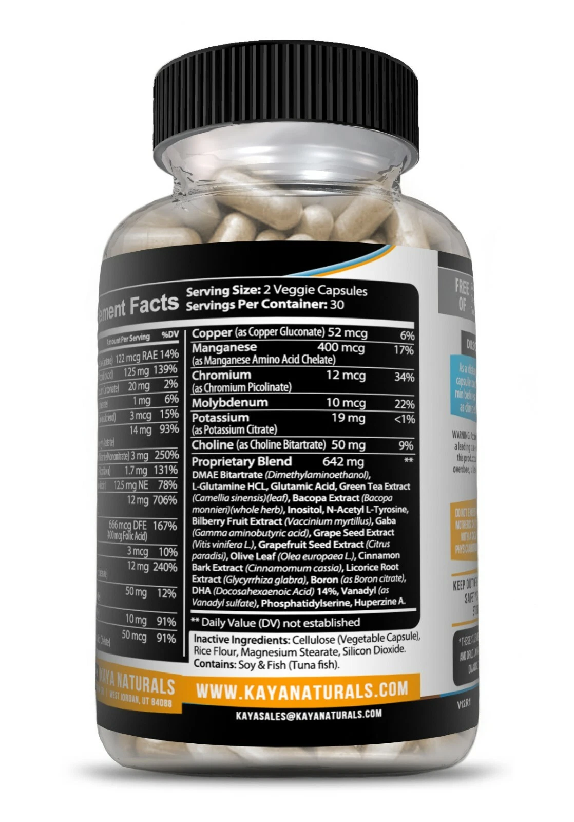 Bottle of Neuro Brain & Focus 60ct with nootropic, memory & focus support to support health and wellness