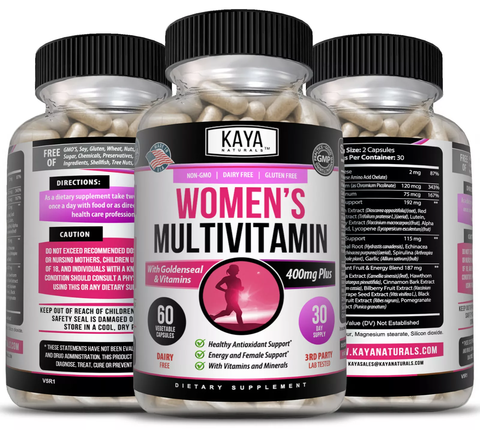 Bottle of Womens Multivitamin & Multi-Mineral with multivitamin, energy & metabolism support to support health and wellness