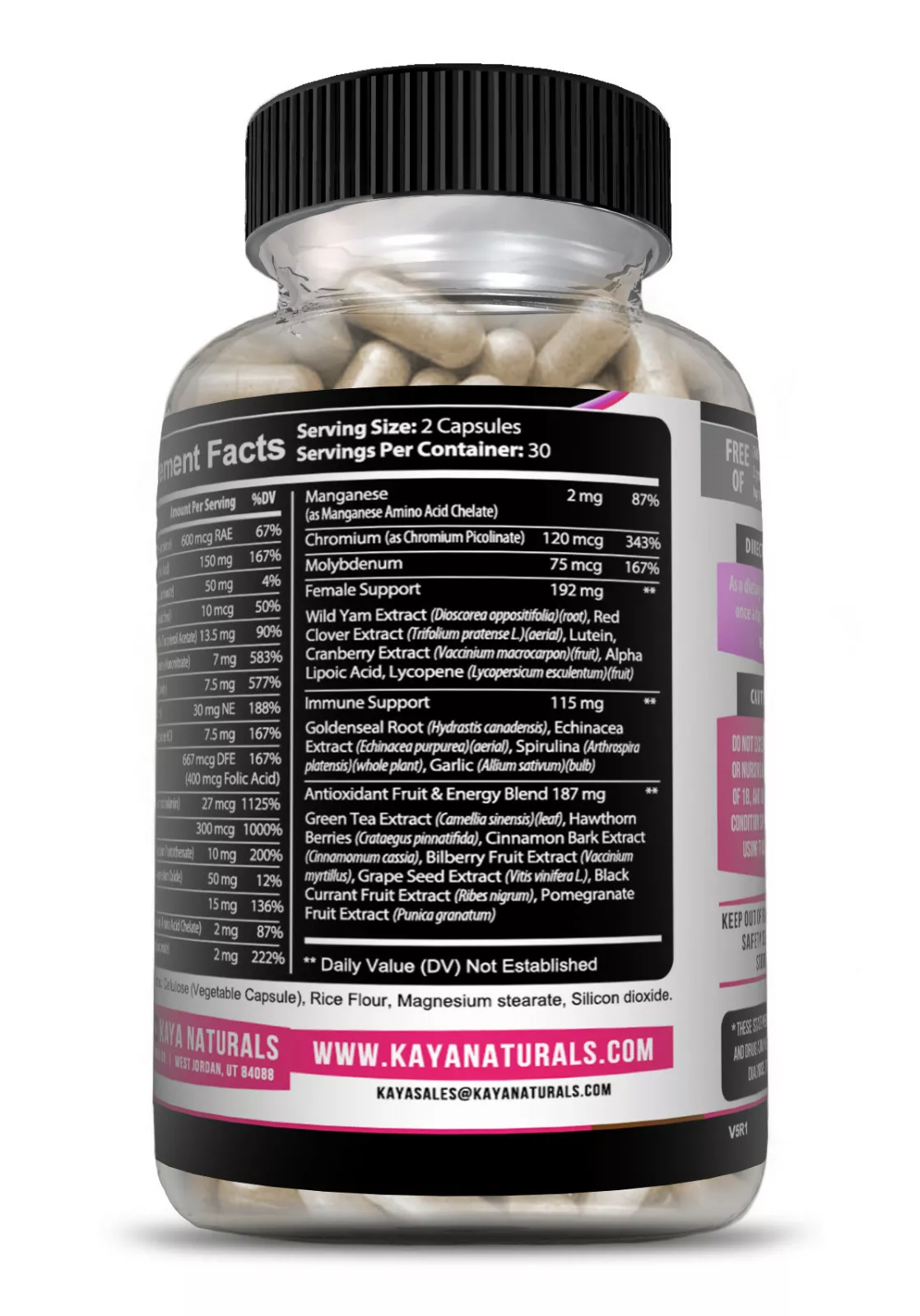Bottle of Womens Multivitamin & Multi-Mineral with multivitamin, energy & metabolism support to support health and wellness